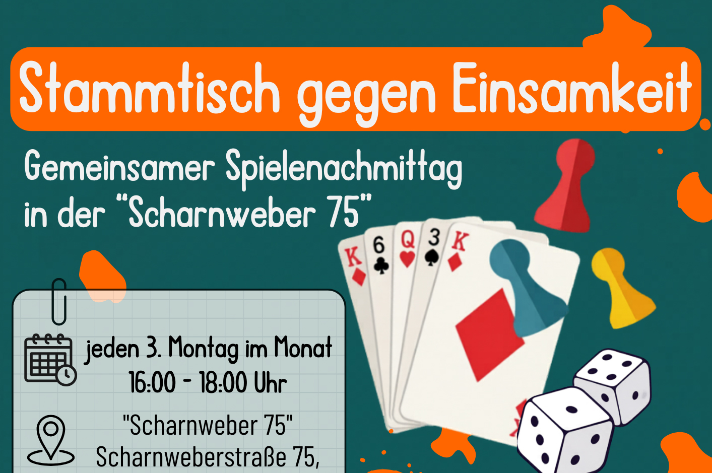 Ausschnitt des Flyers Stammtisch gegen Einsamkeit