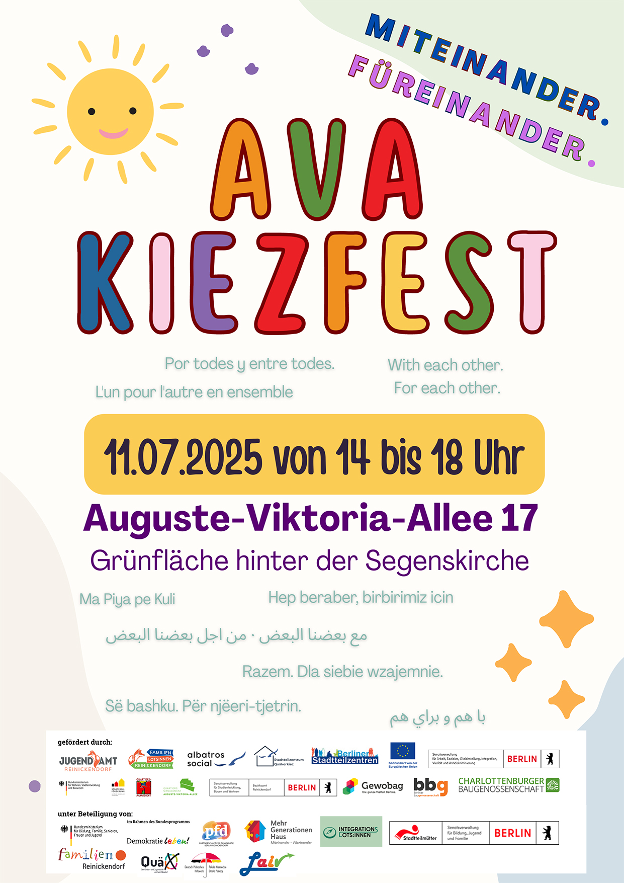 Plakat des AVA Kiezfestes 2025
